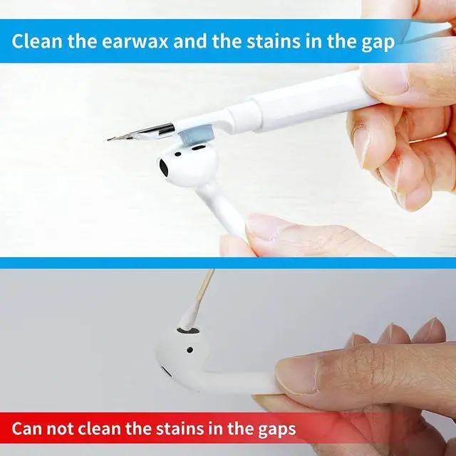 Alt view image 6 of 7 - Cleaning Pen Kit, Airpod Cleaning Kit, Multifunctional Earbuds Cleaning Pen for Bluetooth Earphones Case Dust Removal, Cleaning Tools for Airpods Earphones Keyboards Phone Compute Camera