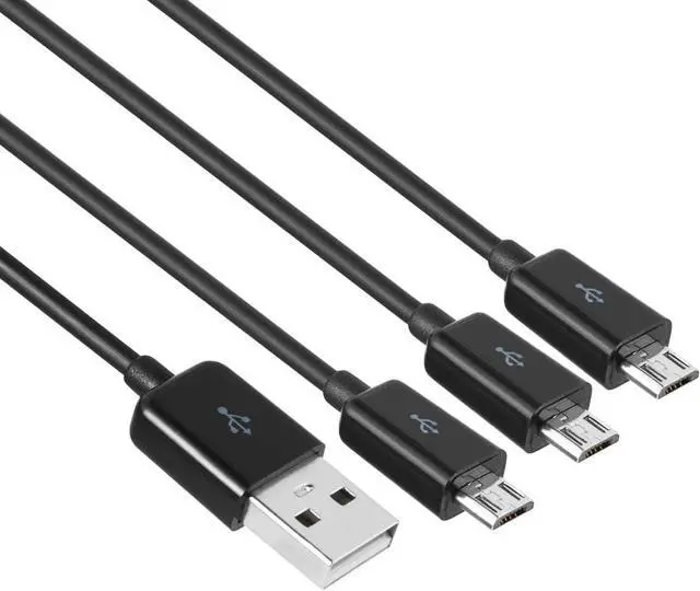 Main image of USB Splitter Cable for Android Equipment & Micro Player Mini Arcade Cabinets,USB A Male to 3 Micro USB Multi Charging Cable,Connects up to 3 Micro Players OR Electronic Games (3.3ft/1M)
