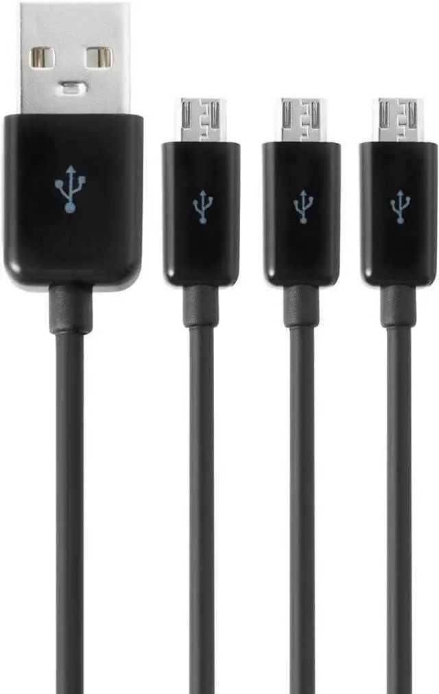 Alt view image 2 of 2 - USB Splitter Cable for Android Equipment & Micro Player Mini Arcade Cabinets,USB A Male to 3 Micro USB Multi Charging Cable,Connects up to 3 Micro Players OR Electronic Games (3.3ft/1M)