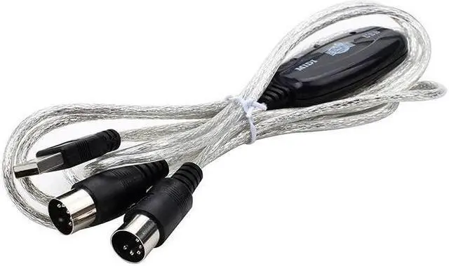 Alt view image 3 of 3 - MIDI Cable,USB to MIDI Cable PC to Synthesizer Microphone Keyboard Instrument Converter Adapter for Home Music Studio,Compatible Windows,Vista,Mac