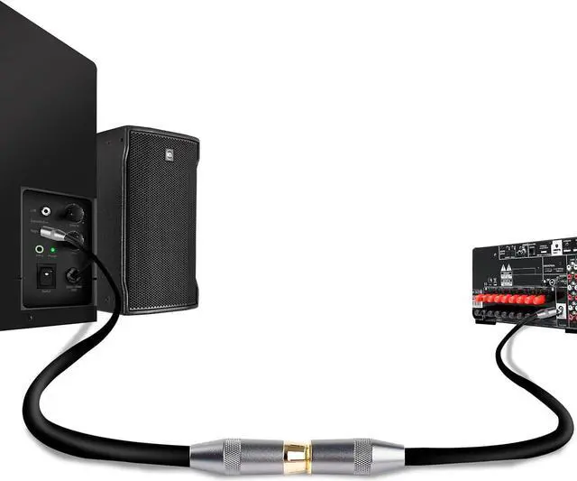 Alt view image 4 of 6 - Digital Coaxial Audio Subwoofer Cable,1RCA Male to 1RCA Female Cable,Dual Shielded Compatible Home Theater, HDTV, Subwoofer, Hi-Fi Systems, PS4, Xbox,and Amplifier (25FT/8M)