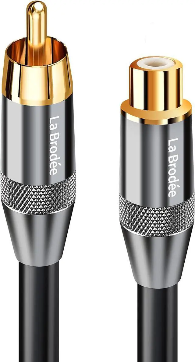 Alt view image 2 of 6 - Digital Coaxial Audio Subwoofer Cable,1RCA Male to 1RCA Female Cable,Dual Shielded Compatible Home Theater, HDTV, Subwoofer, Hi-Fi Systems, PS4, Xbox,and Amplifier (25FT/8M)