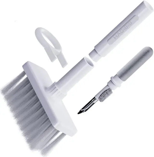 Alt view image 7 of 7 - Hagibis Cleaning Soft Brush Keyboard Cleaner 5-in-1 Multi-Function Computer Cleaning Tools Kit Corner Gap Duster Keycap Puller for Bluetooth Earphones Lego Laptop Airpods Pro Camera Lens (Grey)