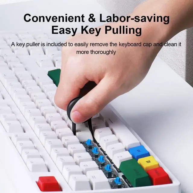 Alt view image 6 of 7 - Hagibis Cleaning Soft Brush Charcoal Infused Bristles Keyboard Cleaner 5-in-1 Multi-Function Cleaning Tools Kit Corner Keycap Puller Remover Multi Brush for PC Laptop Airpods Pro Camera Lens (Black)