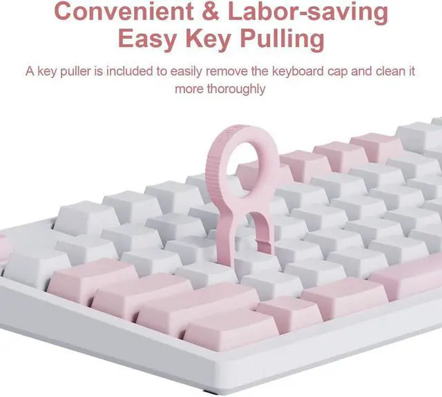 Alt view image 6 of 7 - Hagibis Cleaning Soft Brush Keyboard Cleaner 5-in-1 Multi-Function Computer Cleaning Tools Kit Corner Gap Duster Keycap Puller Remover Multi Brush for PC Laptop Airpods Pro Camera Lens (Pink)