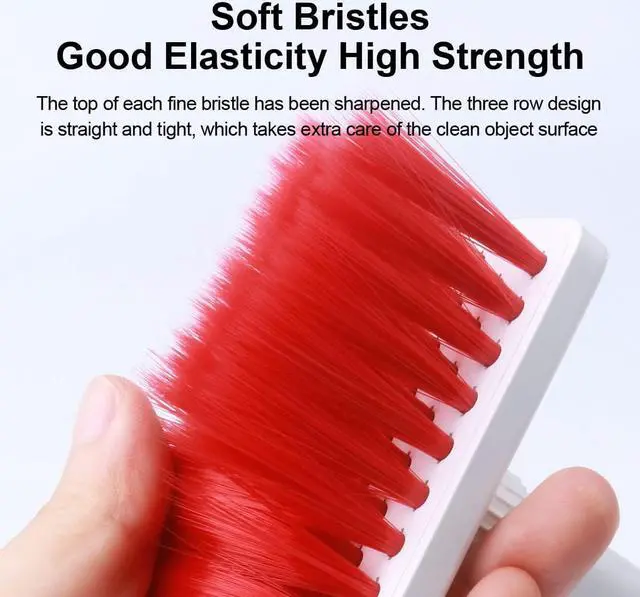 Alt view image 3 of 7 - Hagibis Cleaning Soft Brush Keyboard Cleaner 5-in-1 Multi-Function Computer Cleaning Tools Kit Corner Gap Duster Keycap Puller for Bluetooth Earphones Lego Laptop Airpods Pro Camera Lens (Red)