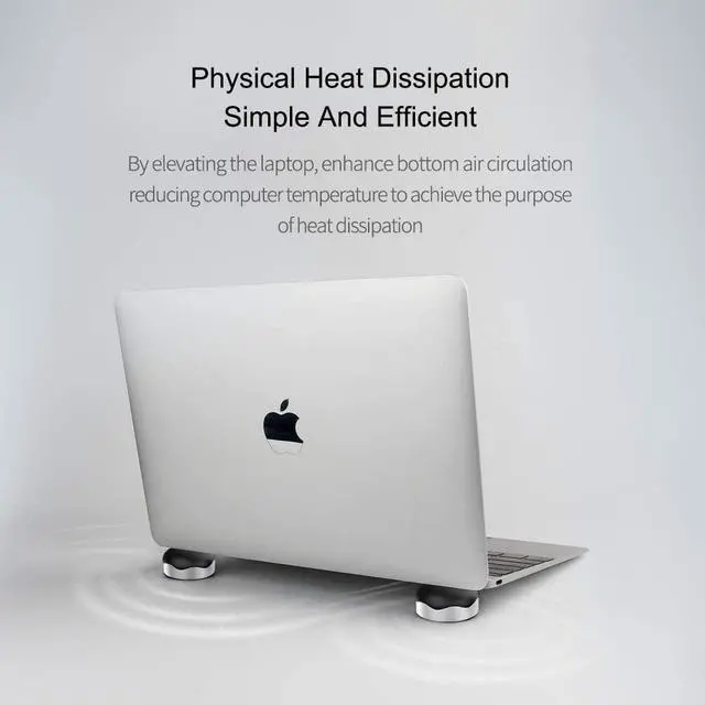 Alt view image 2 of 7 - Laptop Cooling Pad, Hagibis Ergonomic Laptop Stand Small Invisible Cooler Ball Portable Magnetic Foot Heat for MacBook Pro Computer
