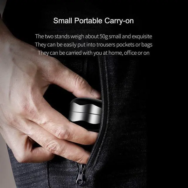 Alt view image 6 of 7 - Laptop Cooling Pad, Hagibis Ergonomic Laptop Stand Small Invisible Cooler Ball Portable Magnetic Foot Heat for MacBook Pro Computer