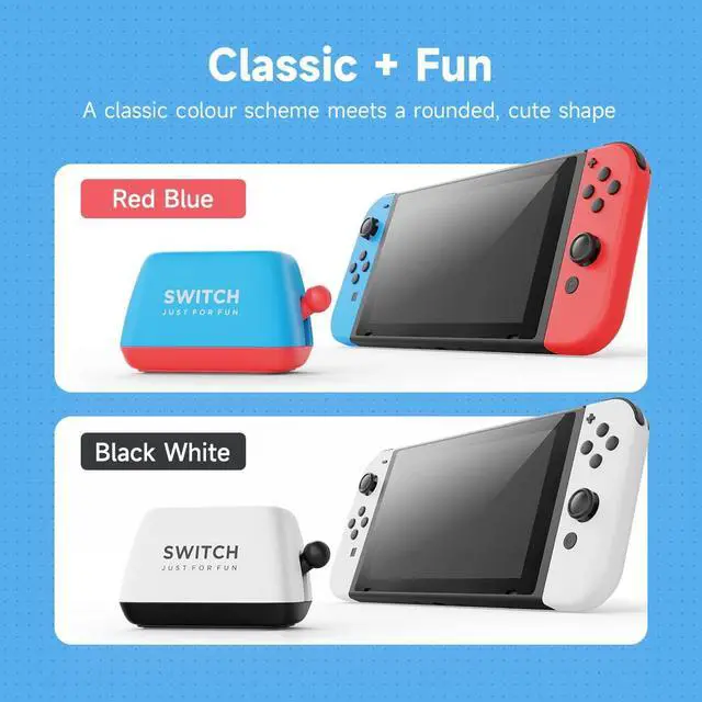 Alt view image 5 of 7 - Hagibis Switch Game Case Holder Compatible with Nintendo Switch Games Cards, Portable Cute Toaster Strorage Holder Storage 2 Switch Game Cartridge (Blue)