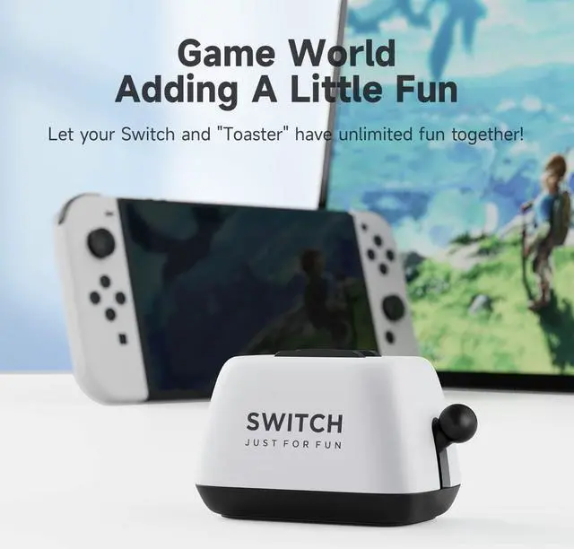 Alt view image 6 of 7 - Hagibis Switch Game Case Holder Compatible with Nintendo Switch Games Cards, Portable Cute Toaster Strorage Holder Storage 2 Switch Game Cartridge (White)