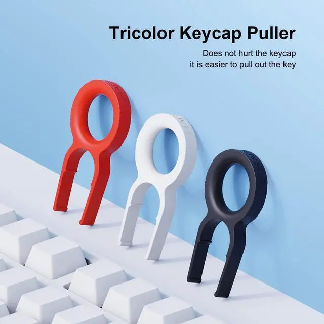 Alt view image 2 of 7 - Hagibis Keycap Puller for Mechanical Keyboard, 3 Pcs Tricolor Rounded Keycap Remover Tool Computer Cleaning Kit for Gaming Keyboard, PC