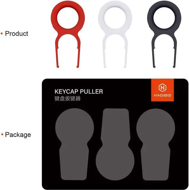 Alt view image 7 of 7 - Hagibis Keycap Puller for Mechanical Keyboard, 3 Pcs Tricolor Rounded Keycap Remover Tool Computer Cleaning Kit for Gaming Keyboard, PC