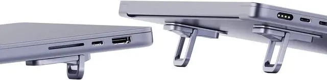 Main image of Hagibis Laptop Stand Adjustable Height for Desk, Portable Invisible Laptop Riser, Ergonomic Laptop Mount Keyboard Kickstand Aluminum Cooling Pad for MacBook Pro Air, 12-17 inches Tablet Laptop (Grey)