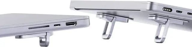 Main image of Hagibis Laptop Stand Adjustable Height for Desk, Portable Invisible Laptop Riser, Ergonomic Laptop Mount Keyboard Kickstand Aluminum Cooling Pad for MacBook Pro Air, 12-17 inch Tablet Laptop (Silver)