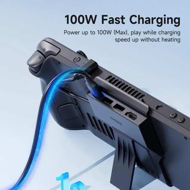 Alt view image 5 of 7 - Hagibis Steam Deck Docking Station, 4 in 1 USB-C Dock Stand with 100W Full Speed Charging Power Delivery, 4K@60Hz HDMI 2.0, 2 USB 2.0 Ports and Holder, Portable USB Hub for SteamDeck