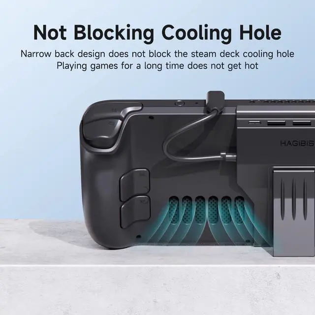 Alt view image 7 of 7 - Hagibis Steam Deck Docking Station, 4 in 1 USB-C Dock Stand with 100W Full Speed Charging Power Delivery, 4K@60Hz HDMI 2.0, 2 USB 2.0 Ports and Holder, Portable USB Hub for SteamDeck