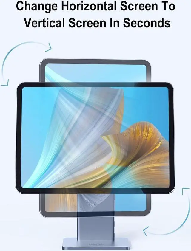 Alt view image 4 of 7 - Hagibis Foldable Magnetic iPad Stand with Docking Station, Adjustable Holder with 4K@60Hz HDMI, 60W PD, USB 3.0 and SD/Micro SD Hub for Apple iPad Pro 12.9\u201d 3rd/4th/5th (12.9\u201d with Hub)