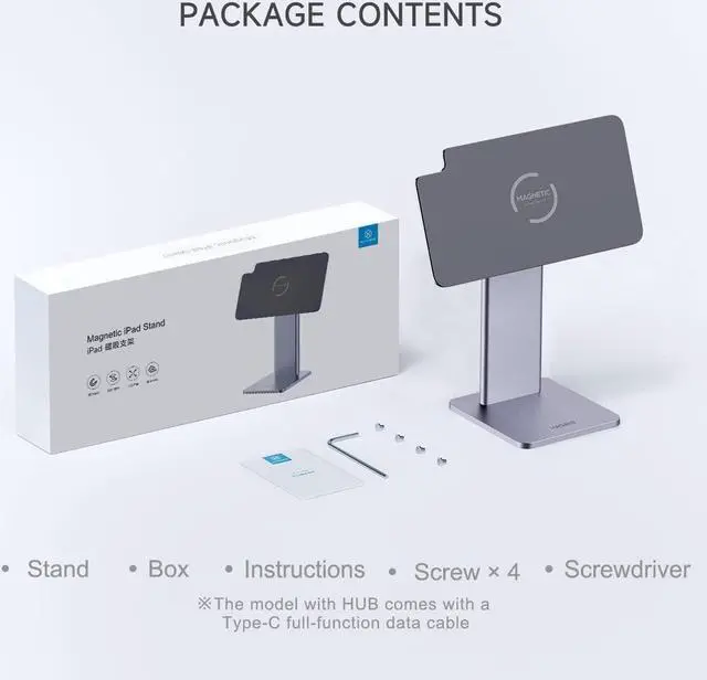 Alt view image 6 of 6 - Hagibis Foldable Magnetic iPad Stand, Adjustable Rotatable Floating iPad Pro Stand Holder for Apple iPad 10th 10.9\u201d (10.9\u201d)