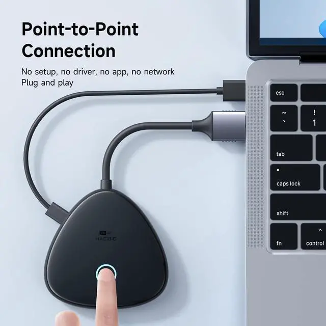Alt view image 2 of 7 - Hagibis 4K HDMI Wireless Transmitter and Receiver Kit, 2.4/5GHz Wireless HDMI Extender Kits to Monitor, Projector, HDTV, 165FT/50M HDMI Adapter for Laptop, PC, Camera, PS4/5, Xbox, Streaming (4K HDMI)