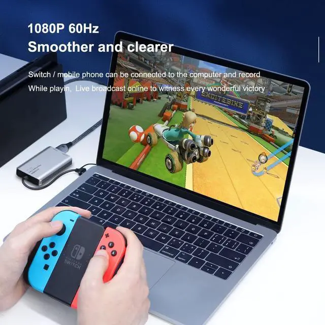 Alt view image 6 of 7 - Hagibis Video Capture Card with 4K Loop Out, 60Fps HDMI to 1080P@60Hz USB-C & USB with Audio for Switch Xbox PS4/5 Live Streaming Broadcasting Recording via DSLR Camcorder Action Cam OBS