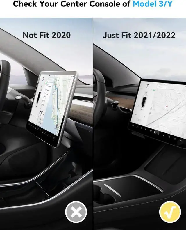 Alt view image 2 of 7 - MOMAX Tesla Model Y Accessories, Tesla Car Accessories for 2021 2022 Tesla Model 3/Y, 4 in 1 Tesla USB Hub Support 27W PD Fast Charging, White LED Tesla Charger Station 100% Fit Center Console