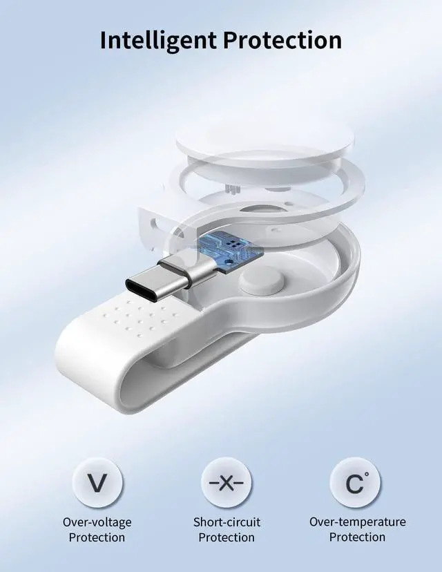 Alt view image 6 of 7 - MOMAX Portable Apple Watch Charger, MFi Certified Magnetic USB C Apple Watch Charger, Fast Wireless Apple Watch Charger, Travel Cordless Charger for Apple Watch Series 8 7 6 5 4 3 2 1/SE (White)