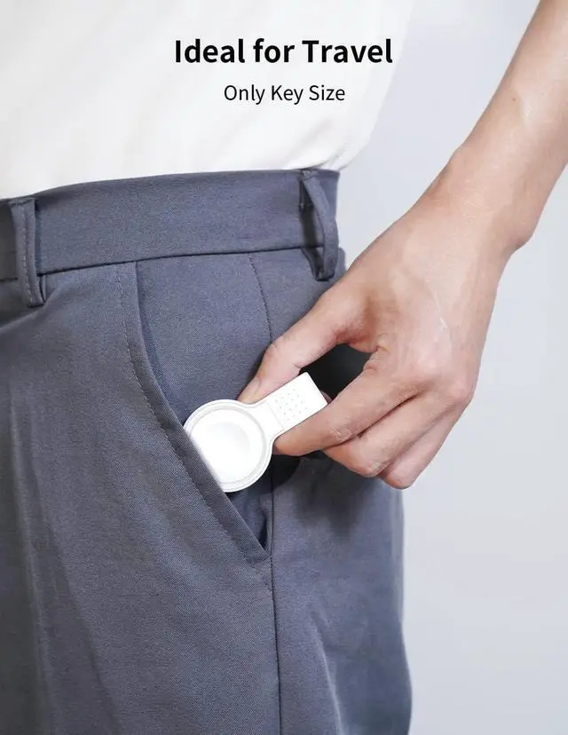 Alt view image 5 of 7 - MOMAX Portable Apple Watch Charger, MFi Certified Magnetic USB C Apple Watch Charger, Fast Wireless Apple Watch Charger, Travel Cordless Charger for Apple Watch Series 8 7 6 5 4 3 2 1/SE (White)