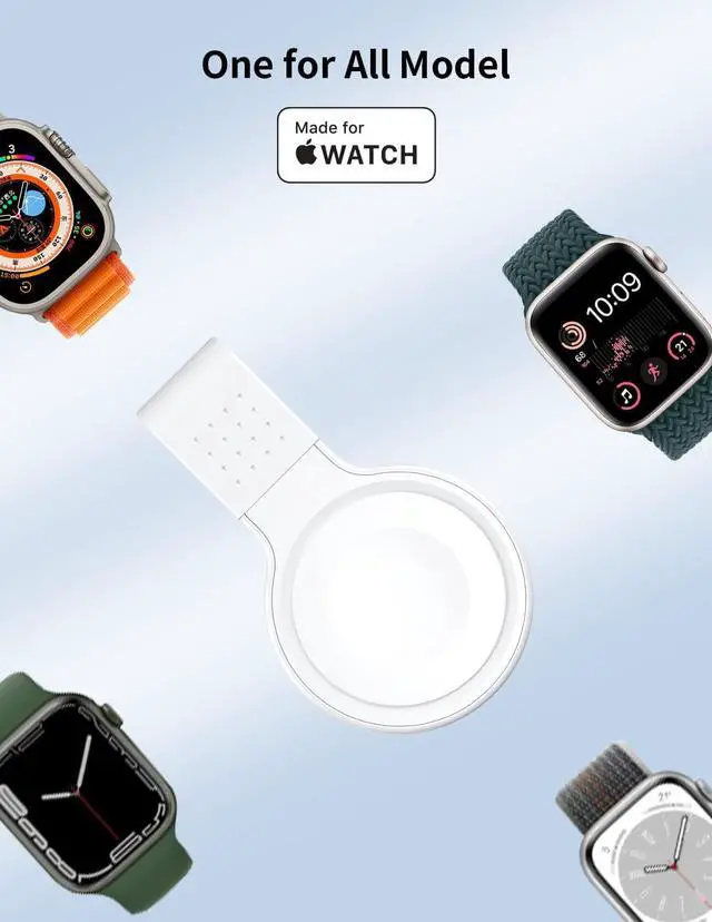 Alt view image 7 of 7 - MOMAX Portable Apple Watch Charger, MFi Certified Magnetic USB C Apple Watch Charger, Fast Wireless Apple Watch Charger, Travel Cordless Charger for Apple Watch Series 8 7 6 5 4 3 2 1/SE (White)