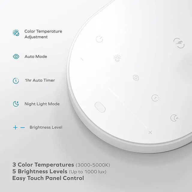 Alt view image 7 of 7 - MOMAX LED Desk Lamp with 15W Wireless Charger, Eye-Caring Table Lamp with Light Sensor, 1000 Lumens, 10W USB Charging Port, Foldable & Rotatable, Desk Light for Home Office, Reading, Studying (White)