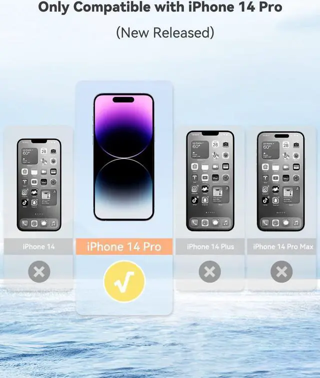 Alt view image 2 of 7 - MOMAX Glass Screen Protector for iPhone 14 Pro HD 0.3mm 9H Hardness Scratch Resistant Bubble Free Tempered Glass Film for iPhone 14 Pro