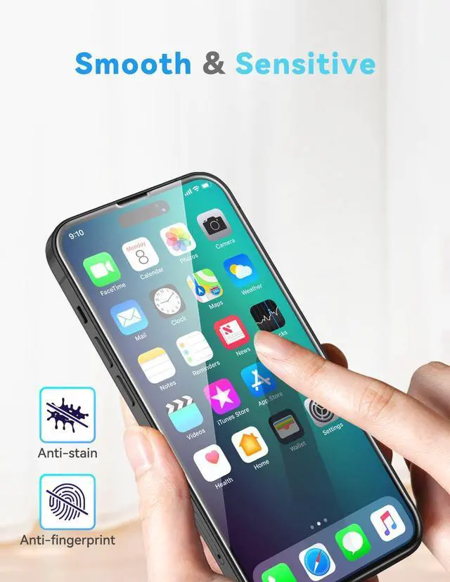 Alt view image 5 of 7 - MOMAX Glass Screen Protector for iPhone 14 Pro Max HD 0.3mm 9H Hardness Scratch Resistant Bubble Free Tempered Glass Film for iPhone 14 Pro Max