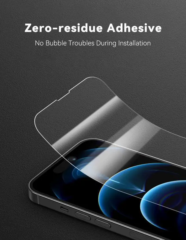 Alt view image 7 of 7 - MOMAX Glass Screen Protector for iPhone 14 Pro Max HD 0.3mm 9H Hardness Scratch Resistant Bubble Free Tempered Glass Film for iPhone 14 Pro Max