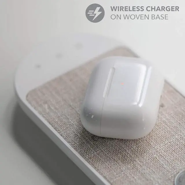 Alt view image 2 of 7 - MOMAX LED Desk Lamp with Wireless Charger, Flexible Gooseneck Table Lamp, 3 Color Modes, Touch Control, Dimmable, Small Eye-Caring Table Light for Kids Home Office Living Bedroom Study (White)