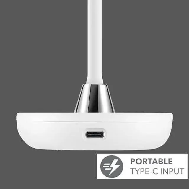 Alt view image 6 of 7 - MOMAX LED Desk Lamp with Wireless Charger, Flexible Gooseneck Table Lamp, 3 Color Modes, Touch Control, Dimmable, Small Eye-Caring Table Light for Kids Home Office Living Bedroom Study (White)