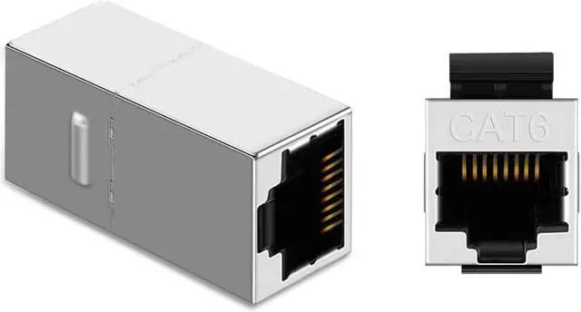 Alt view image 3 of 7 - CableCreation 10-Pack Cat6 Shielded Inline Modular Coupler with Keystone Latch, RJ45 Modular Coupler for Panel Connection,Cat6 8P/8C Female to Female Class D