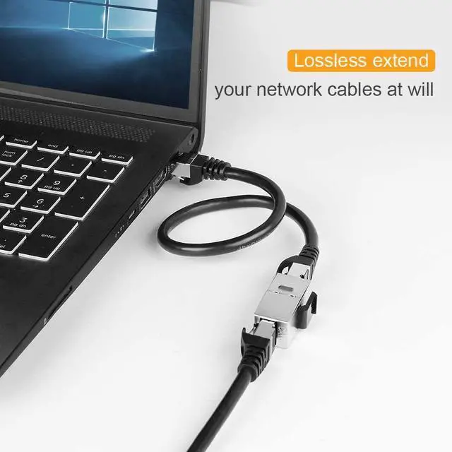 Alt view image 4 of 7 - CableCreation 10-Pack Cat6 Shielded Inline Modular Coupler with Keystone Latch, RJ45 Modular Coupler for Panel Connection,Cat6 8P/8C Female to Female Class D