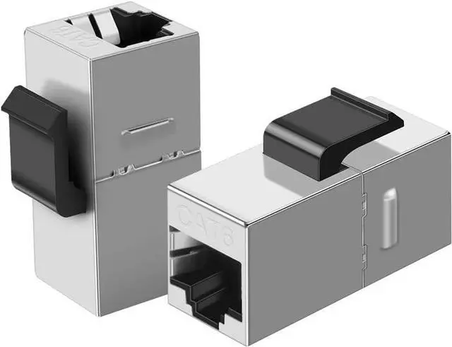 Main image of RJ45 Keystone Jack, CableCreation 5-Pack Cat6 Shielded Inline Modular Coupler with Keystone Latch, Cat6 8P/8C Female to Female
