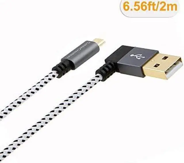 Alt view image 2 of 6 - CableCreation [2-Pack] 6.5 Feet Right Angle USB 2.0 Charging Data Cable, 90 Degree USB A to Micro USB Cable, Compatible Android Smart Phones, Galaxy S7 Edge, Moto G5, PS4, 2M, Space Gray
