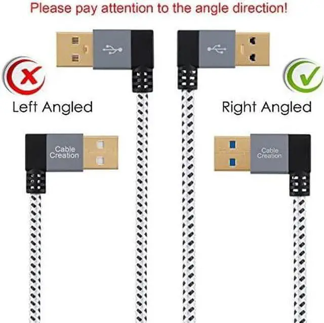 Alt view image 3 of 6 - CableCreation [2-Pack] 6.5 Feet Right Angle USB 2.0 Charging Data Cable, 90 Degree USB A to Micro USB Cable, Compatible Android Smart Phones, Galaxy S7 Edge, Moto G5, PS4, 2M, Space Gray