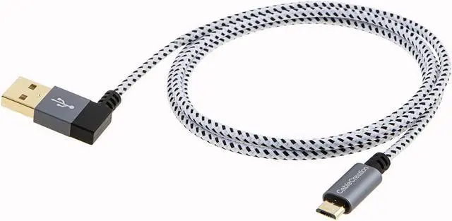 Alt view image 5 of 6 - CableCreation [2-Pack] 10 Feet L Shape USB 2.0 Charging Data Cable, Right Angle USB A to Micro USB Cable, Compatible Android Smart Phones, Galaxy S7 Edge, Moto G5, PS4, 2M, Space Gray
