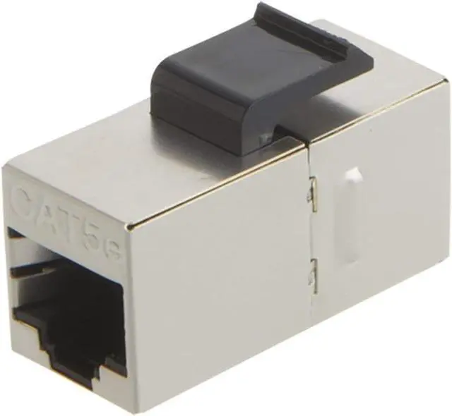 Main image of RJ45 Keystone Jack, CableCreation 10-Pack Cat5e Shielded Inline Modular Coupler with Keystone Latch, Cat5e 8P/8C Female to Female
