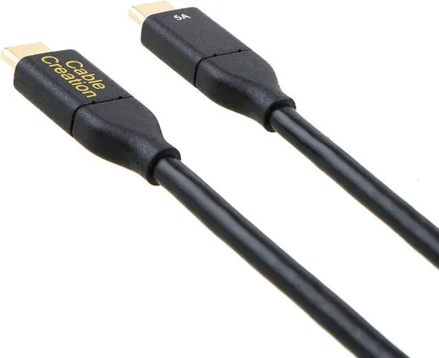 Alt view image 4 of 6 - USB C to C Cable 100W, 6ft CableCreation USB C to USB C Cable 5A Fast Charging, Compatible with MacBook Pro 2020/2019/2018, iPad Pro 2020/2018, Galaxy S20 S10 S9, Note 10,1.8M/ Black
