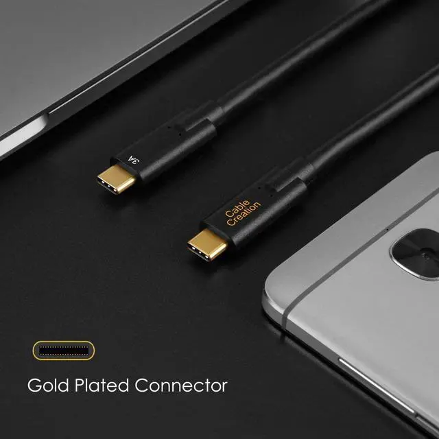 Alt view image 5 of 6 - CableCreation USB C to USB C 3.1 Gen 2 Cable 5ft, 10Gbps USB 3.1 Type C Fast Charge with 60W Power Delivery and 4K Video, Compatible with Oculus Quest/Link, MacBook (Pro), Hard Drives, 1.5M /Black