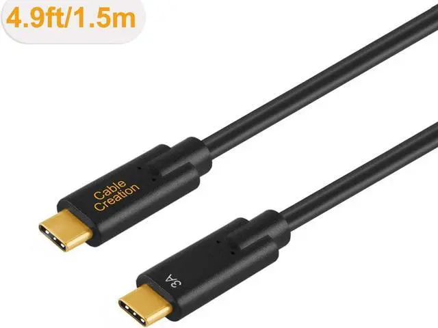 Alt view image 6 of 6 - CableCreation USB C to USB C 3.1 Gen 2 Cable 5ft, 10Gbps USB 3.1 Type C Fast Charge with 60W Power Delivery and 4K Video, Compatible with Oculus Quest/Link, MacBook (Pro), Hard Drives, 1.5M /Black