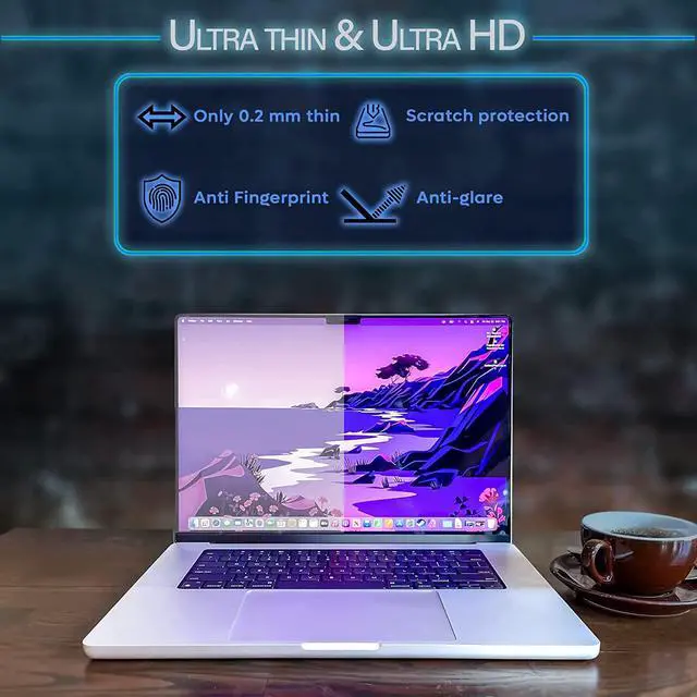 Alt view image 3 of 6 - Screen Protector Magnetic Blue Light Screen Protector for MacBook Pro 13 inch (Released in 2016-2023), Anti Blue Light, Anti-Glare and Anti Fingerprint
