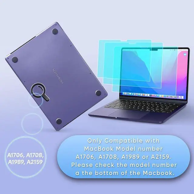 Alt view image 6 of 6 - Screen Protector Magnetic Blue Light Screen Protector for MacBook Pro 13 inch (Released in 2016-2023), Anti Blue Light, Anti-Glare and Anti Fingerprint