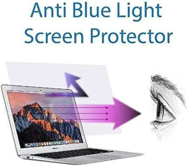 Main image of Anti Blue Light Screen Protector (2 Pack) for MacBook Air 11 inch Model Number A1370 & A1465. Filter Out Blue Light and Relieve Computer Eye Strain to Help You Sleep Better