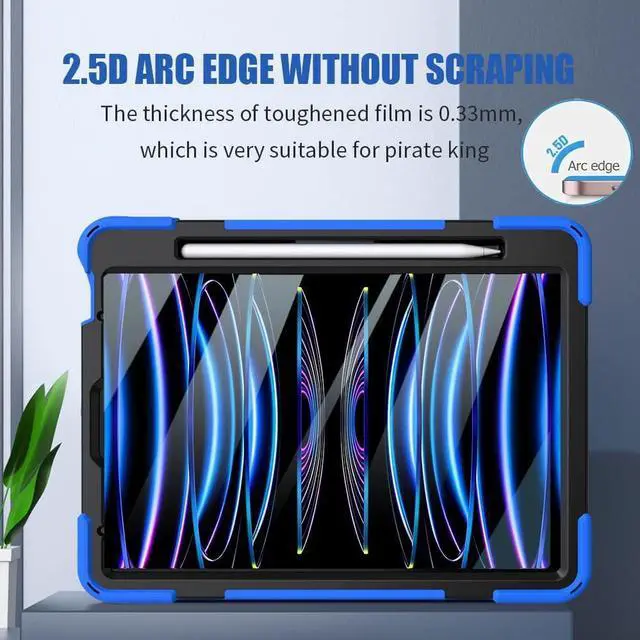 Alt view image 3 of 7 - [2Pack] Screen Protector for iPad Pro 12.9 iPad Pro 12.9 inch Tempered Glass Screen Protector, 9H Hardness Glass Film for Bubble Free/Case Friendly
