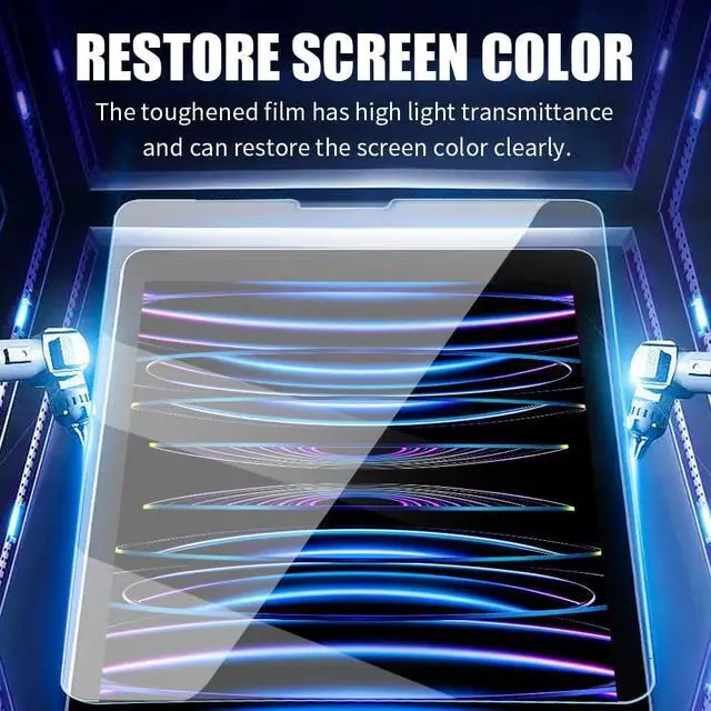 Alt view image 2 of 7 - [2Pack] Screen Protector for iPad Pro 12.9 iPad Pro 12.9 inch Tempered Glass Screen Protector, 9H Hardness Glass Film for Bubble Free/Case Friendly