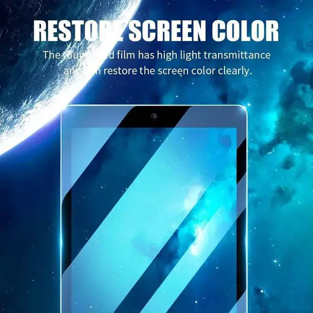 Alt view image 2 of 6 - [2Pack] ipad 10.2 Screen Protector with Anti Blue Light, iPad 9th/8th/7th Generation Tempered Glass Screen Protector with 9H Hardness/Bubble Free/Case Friendly, Pencil Compatible